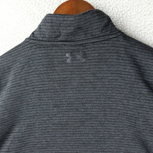 Under Armour Sweater Boys Extra Large Gray Striped Storm Quarter Zip Lightweight - Picture 5 of 8